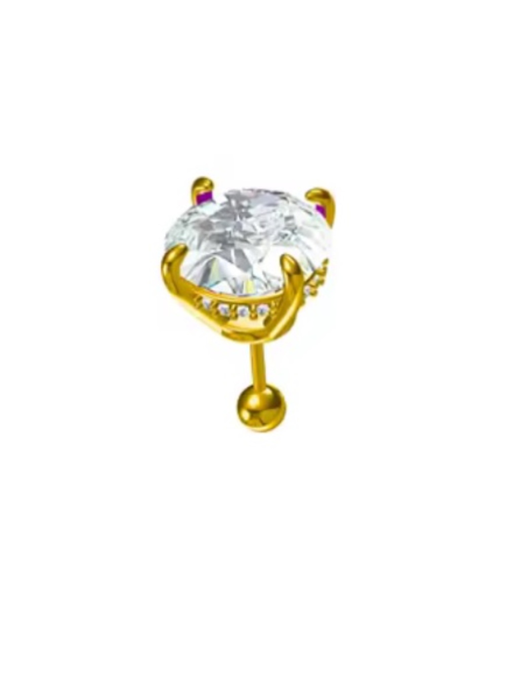 Earrings 5 carat studs custom with screw on backing Babydoll Bling Boutique - Picture 9 of 9